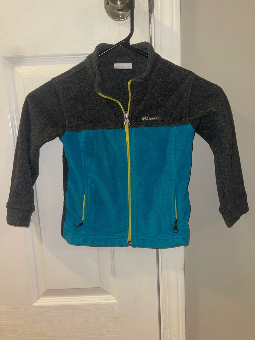 Columbia Teal and Dark Gray Kids Fleece Jacket